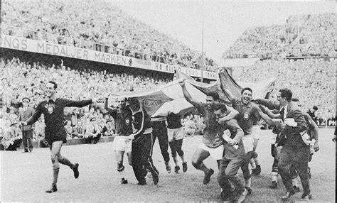 29th June 1958 Brazil Celebrate Winning Their First World Cup After