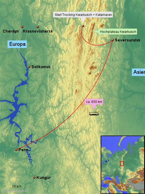 Uralgebirge Karte | Karte