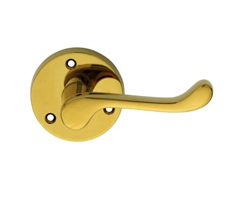 Carlisle Brass Victorian Scroll Traditional Door Handles On Round Rose