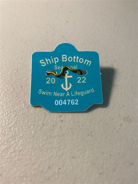 SHIP BOTTOM 2022 SEASON BEACH BADGE TAG NEW JERSEY NJ SHORE LBI | eBay