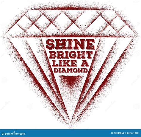 Shine Bright Like A Diamond Stock Illustration Illustration Of