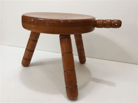Maybe you would like to learn more about one of these? Vintage 3-Legged Solid Wood Milking Stool With Handle, 9 1 ...