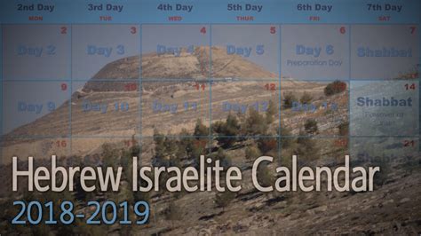 Hebrew Israelite Calendar 2018 2019 — Kingdom Preppers