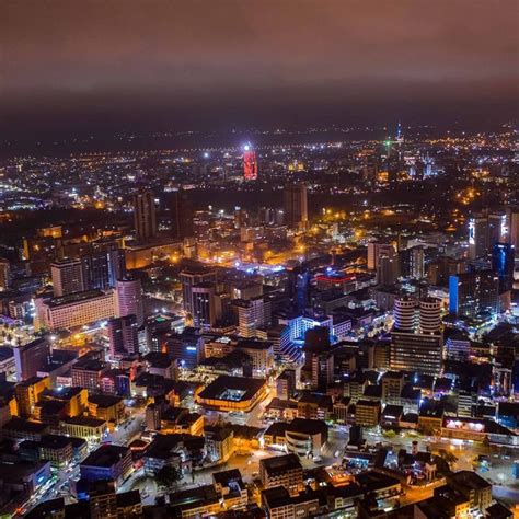 Nairobi At Night City Cities Buildings Photography Nairobi City