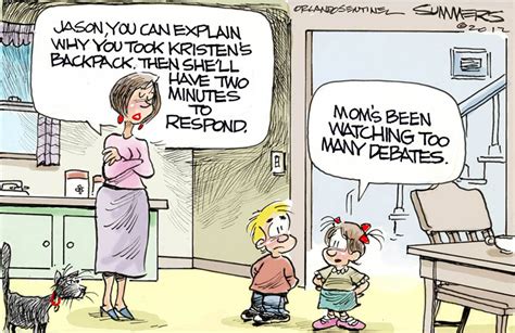 Political Cartoons Presidential Debates Moms Been Watching Too Many Debates Washington Times