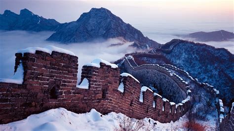 Snow On The Great Wall Beijing China © Panorama Stock