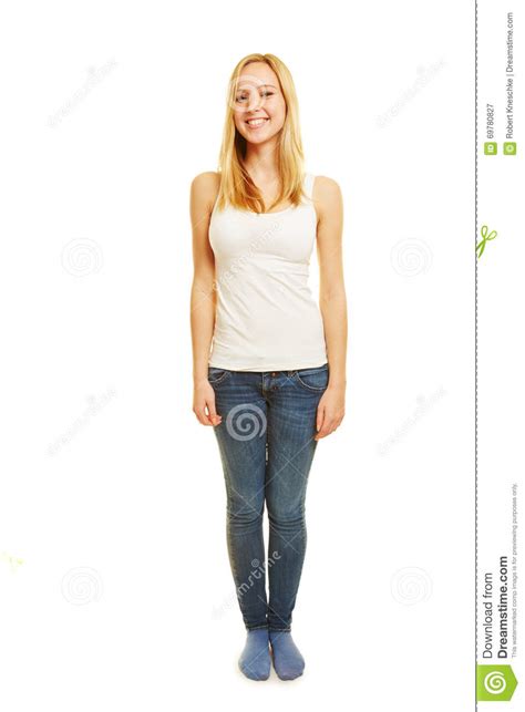 Full Body Shot Of Young Blonde Woman Stock Image Image Of Woman