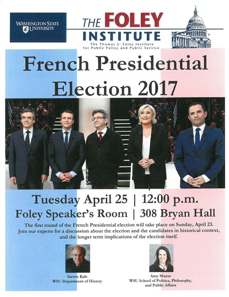 Chair And Professor Steve Kale And The French Presidential Election