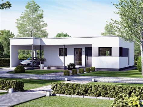 Grundriss 4 zimmer wohnung 80 qm. Bauhaus Bungalow modern mit Flachdach Architektur ...