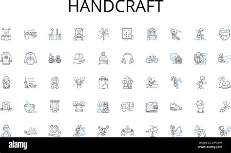 Handcraft line icons collection. Inspiration, Motivation, Empowerment