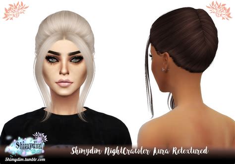 Shimydim Nightcrawler`s Aura Hair Retextured Sims 4 Hairs