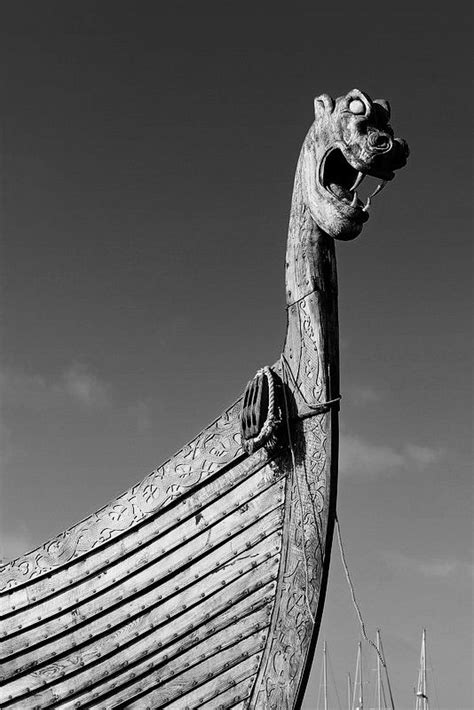 The prow of the boat split the water apart. Viking ship prow. … … | Viking ship, Viking longboat, Ship ...