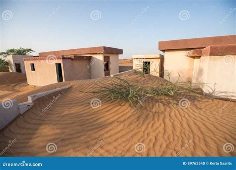 Abandoned Ghost Village In Arabian Desert Stock Photo Image Of