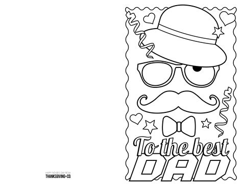 Coloring, the act of adding color to the pages of a coloring book; 4 free printable Father's Day cards to color