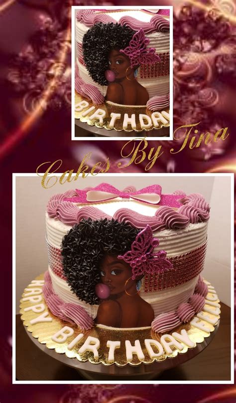 Diva Birthday Cakevanilla Cake With Buttercreammulticolored Blingedible Print