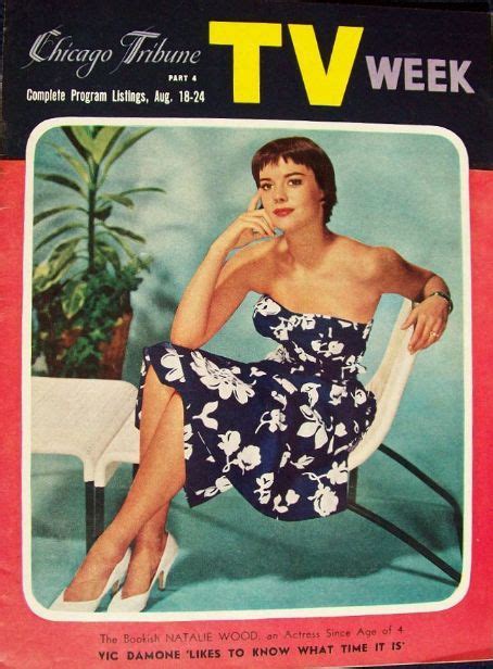 Natalie Wood Tv Week Magazine United States 18 August 1956 List