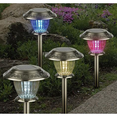 Shop our best selection of outdoor solar lights to reflect your style and inspire your home. 12 - Pc. Color Changing Solar Lights Set - 164812, Solar ...