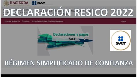 Declaración mensual RESICO Régimen Simplificado de Confianza