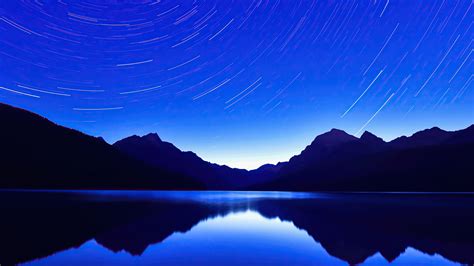 Blue Lake Star Trails 4k Hd Nature Wallpapers Hd