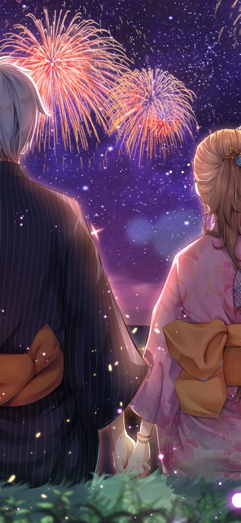 Anime Couple Fireworks Kimono 4k End Of An Era By Really Slow
