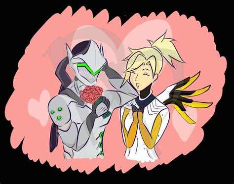 Genji X Mercy By Beaniebearr On Deviantart