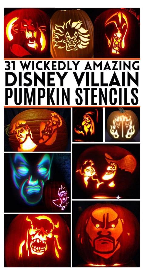 Disney Villain Pumpkin Stencils Cricut Pumpkin Stencil