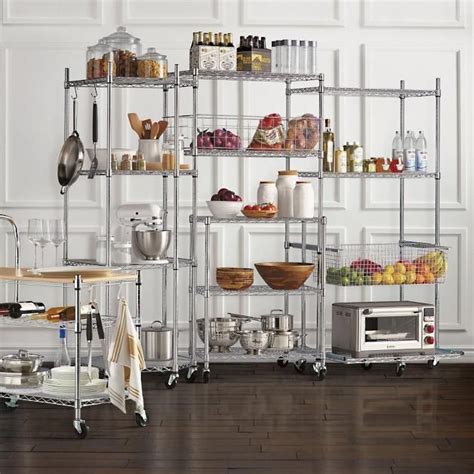 When it's time to organize your kitchen. Chrome Pantry Shelving unit made from heavy-duty, chrome ...