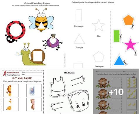 Free Cut And Paste Worksheets For Kids