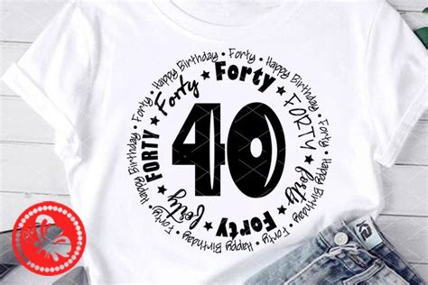 Embellishments 40th Birthday Svg Files For Cricut Saying Fabulous And