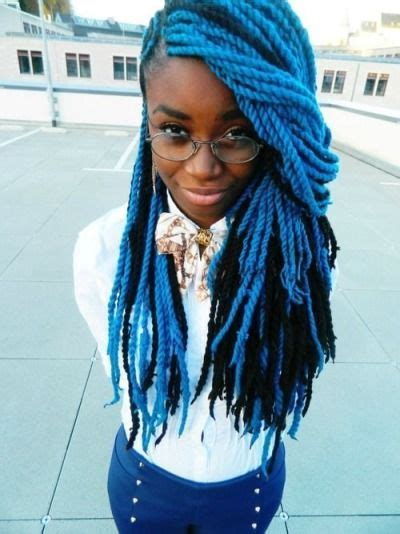 What color clothes should women with black hair choose? Blue And Black Twist Braids Pictures, Photos, and Images ...