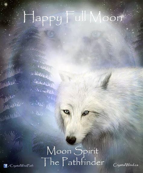Happy Full Moon Moon Spirit The Pathfinder White Wolf Wolf Spirit