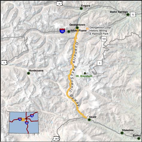Guanella Pass Scenic Byway Map