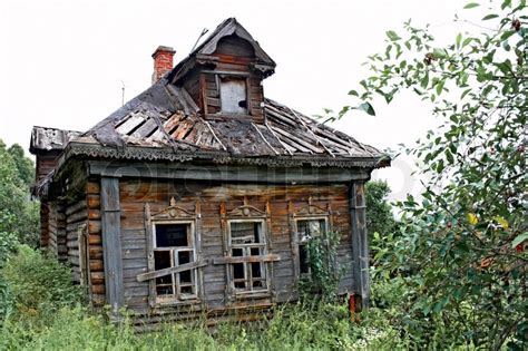 Abandoned Old House In Russian Village Stock Photo Colourbox