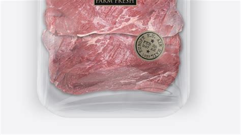 packreate beef topside plastic meat tray packaging mockup