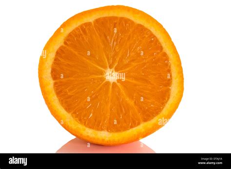 Orange Citrus Fruit Isolate On White Stock Photo Alamy