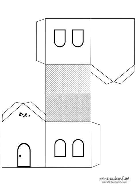 House cutout craft to color | Print. Color. Fun! Free printables