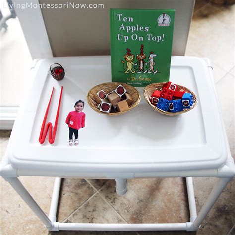 Ten Apples Up On Top Sensory Bin & Table Free Printables - Montessori