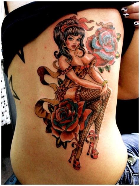 Skeleton Pin Up Girl Tattoos