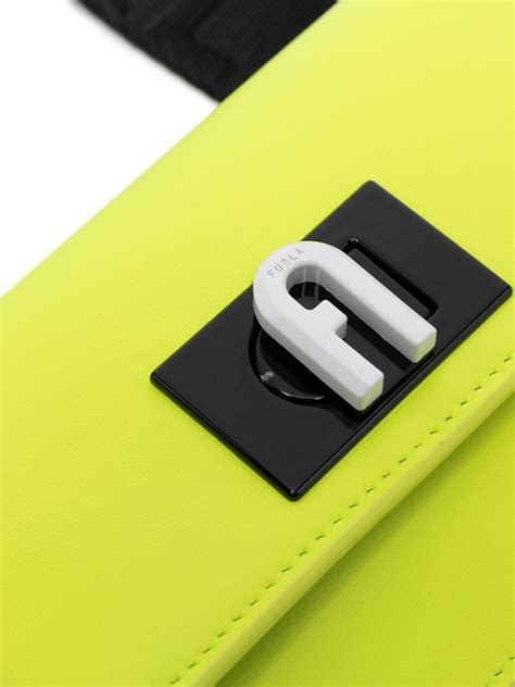 Furla Neon Leather Shoulder Bag In Gelb Modesens