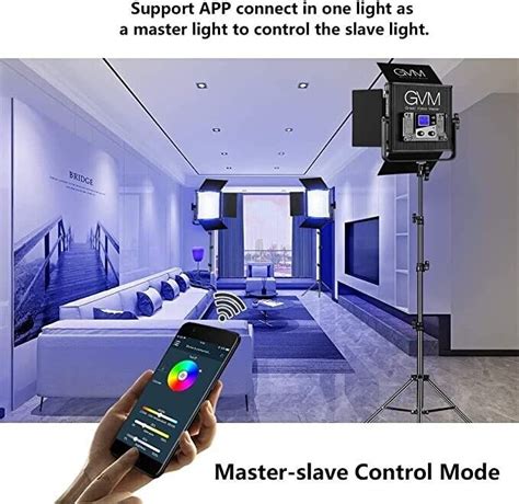Gvm Rgb Video Lights With App Control 50w Full Color Photo Studio