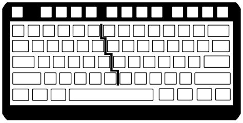 Printable blank computer keyboard worksheet. Blank Keyboard Printout | White Gold