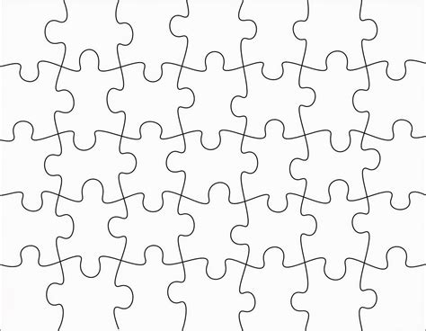 Blank Puzzle Piece Template