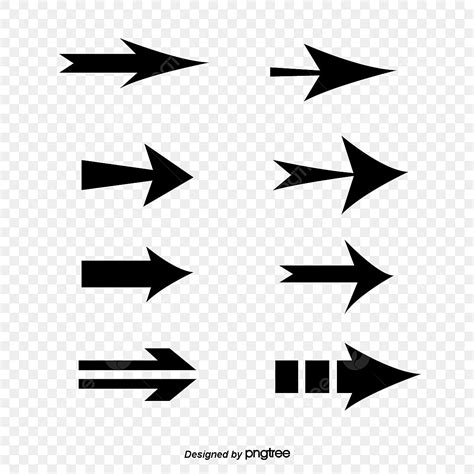 White Arrow Clipart Png Images Set Of Black And White Arrows Logo
