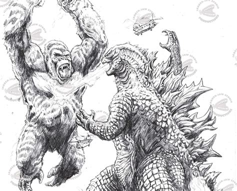 How To Draw Godzilla Vs Kong 2021 United States Of America Language