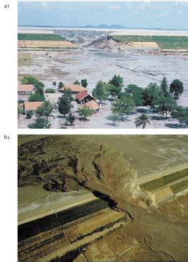Fotografías de la falla de la presa de Merriespruit ocurrida en 1994