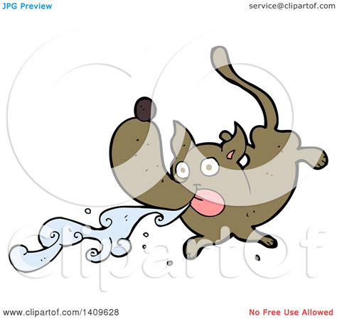 Clipart Of A Cartoon Dog Drooling Royalty Free Vector Illustration By