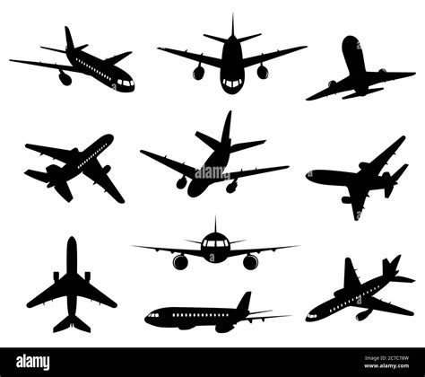 Airplane Silhouette Old Airplane Vector Silhouette To Create Aircraft