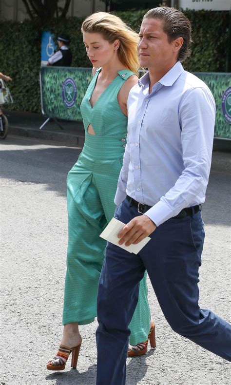 Amber Heard At Wimbledon In London With New Boyfriend Celebmafia