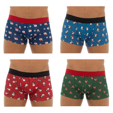 1 Pair Mens Novelty Cotton Stretch Christmas Boxers