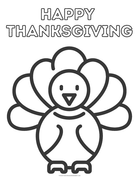 Happy Thanksgiving Day Turkey Coloring Page Get Coloring Pages Vlrengbr